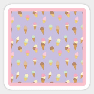 Ice Cream Pattern Sticker